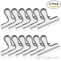 Stainless Steel Chip Bag Clips  AUTIDEFY 12 Pack 3-inches Wide Strong Moisture-proof Seal Clips  Heavy Duty Air Tight Seal Grip Perfect for Coffee  Snack & Bread Food Bags  Kitchen Home Office Usag - B078T5VNQB