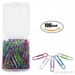 Tupalizy 100PCS Multi-Colored Vinyl-Coated Metal Bookmark Memo Note Paper Clips Clamps for File Document Organizing and Home Office School Supplies 50MM/2 inch Random Color - B07C1W8SLZ