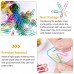 YoungRich 450 Pieces Colored Paper Clips Office Documentary Stationery Assorted Sizes Premium with Plastic Case 2 Sizes for Collate Files Mark Length 28mm 50mm - B07CVX356B