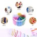 YoungRich 450 Pieces Colored Paper Clips Office Documentary Stationery Assorted Sizes Premium with Plastic Case 2 Sizes for Collate Files Mark Length 28mm 50mm - B07CVX356B