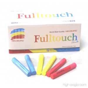 Hagoromo Fulltouch 3-Color Mix Chalk 1Box (72pcs) Red Yellow Blue - B01HDNVCPI