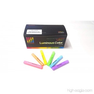 Hagoromo Fulltouch Luminous 6-Color Mix Chalk 1Box (72pcs) Pink Yellow Blue Yellow Green Orange Violet - B074VVK57W