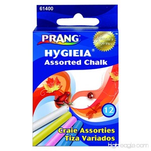 Prang Hygieia Chalk 3.25 x .375 Inch Chalk Sticks 12 Count Assorted Colors (61400) - B0000AQNKL
