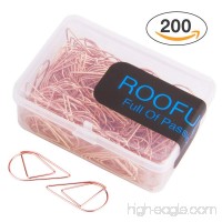 200 Pcs Rose Gold Cute Paper Clips  Smooth Steel Wire Drop-Shaped Paperclips for Office Supplier School Student by ROOFULL (1 inch/25mm) - B073P6TJZX