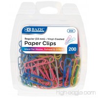 BAZIC No.1 Regular Color Paper Clips  33 mm  Assorted  200 Per Pack - B0019IMSU2