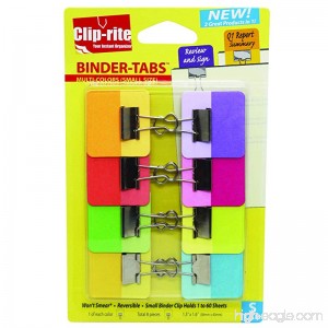 Clip-rite Binder-Tabs Filing Binders Small Solid Assorted 8-Piece (CRT-049) - B00DYG4EJA