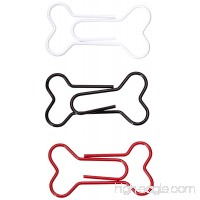 CREATIVE IMPRESSIONS Painted Metal Dog Bone Paper Clips 15/Pkg-Red/White/Black - B003AULP56