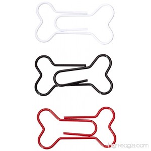 CREATIVE IMPRESSIONS Painted Metal Dog Bone Paper Clips 15/Pkg-Red/White/Black - B003AULP56