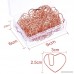Jetec 100 Pieces 3 cm Love Heart Shaped Paper Clips Bookmark Clips for Office School Home Rose Gold - B07F3WQHCH