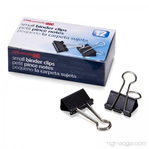 Officemate Small Binder Clips Black 12 Boxes of 1 Dozen Each (144 Total) (99020) - B001HBIPDK