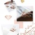 SOTOGO 15 Pcs Binder Clips and 60 Pcs Paper Clips Assorted Size Rose Gold Clips With Storage Case - B071H332DJ