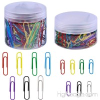 Supla 2 Box 7 Colors Paper Clips Assorted Sizes Paperclips Colored Medium Large Smooth Office Accessories - B0787VTSLP