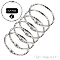 1InTheOffice Loose Leaf Rings  2" Size  Silver 9 Pack - B078HGVNS4