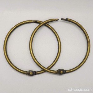 Bronze 10pcs Loose Leaf Book Binder Ring Clips Key Ring for DIY Notebook Binding (2-1/2in.) - B0765WFMTW