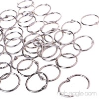 COSMOS 50 Pcs Metal Book Rings Loose Leaf Binder Rings 1 Inch Key Chain Key Rings - B0784W2RKB