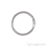 Freedi 50pcs Loose Leaf Binder Rings Company Book Ring 1 Inch  Silver - B01DZO11E6