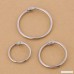 Hinged Rings Binder/Split Rings for DIY Scrapbook/Photo Album/Memo/Menu Craft Seamless Nickel Plated Metal 3 Size 20 Pcs (30mm Dia) - B075R5KJLK