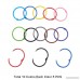 PandaHall Elite 50 Pieces 10 Color Book Rings Loose Leaf Binder Ring Key Chain Key Rings (1.77) - B07B5YZ1Z2