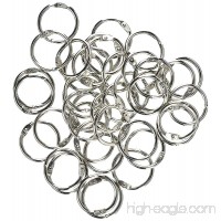 Rannb 100pcs 1.2 inch/30 mm Diameter Nickel Plated Book Rings Loose Leaf Binder Rings Key Ring - B07DWSJVYR