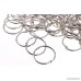 Shapenty 1 Inch Nickel Plated Loose Leaf Binder Ring Metal Paper Photo Book Ring Clip Key Chain Ring Silver Tone 120PCS - B01LX41ELU