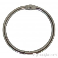 Shapenty 10PCS Loose Leaf Binder Photo Book Ring Clip Metal Key Ring Chain Keychain  2.5 Inch/63mm  Silver Tone - B01LXD7OLG