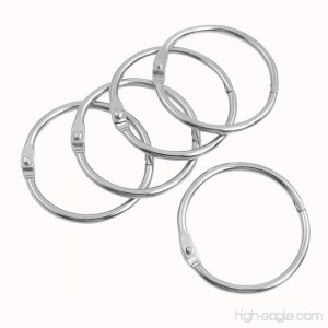 uxcell Metal 0 Shape Notebook File Loose Leaf Ring 38mm Outer Dia 5 Pcs Sliver Tone - B00ARBL31C