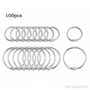 WINKO 100 Pcs Book Rings 0.75 1 inch Metal Loose Leaf Binder Rings Key O-Ring - B07DB2LW2J