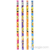 12 Emoji Wooden Pencil Erasers Emoticon Party Favor 7.5" - Play Kreative TM (Emoji) - B01G977PTQ