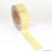 15mm gold foil tapes set for Christmas Print DIY Decor Masking wave dot leaf heart flower Tape Paper - B0756HPGY8