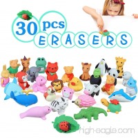 Acekid Animal Erasers for Kids  30pcs Japanese Pencil Erasers Set  Cute Mini Puzzle Eraser Toys for Novelty Party and School Supplies - B071W2SF4D