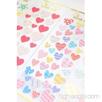 Colorful Heart Shaped Adhesive Stickers Scrapbooking DIY Decoration Stickers Mobile Phone Stickers - B079G1PB41