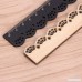 Fucung 1pcs Kawaii Lace Wood Straight Ruler Hollow Student Stationery Measuring Tool for School & Office Use Back to School Tool (Black) - B07FCW2JG4