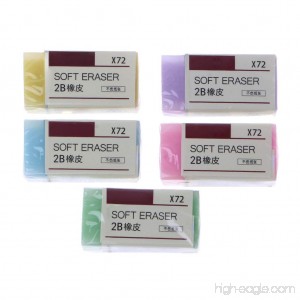 SHNUM - 4pcs Durable Flexible Rubber Erasers - Lovely Stripe Pencil Eraser for Kids - B07FP7ZCMN