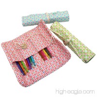 Wave point roll pencil case student stationery bag large volume reel pencil bag - B0752KQ2LF