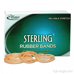 Alliance Rubber 24335 Sterling Rubber Bands Size #33 1 lb Box Contains Approx. 850 Bands (3 1/2 x 1/8 Natural Crepe) - B001CXWP9S