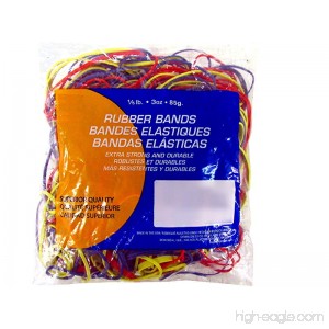 Northland Wholesale Assorted Dimensions Multi-color 85g Approx. 150 Rubber Bands - B01M7P04H6