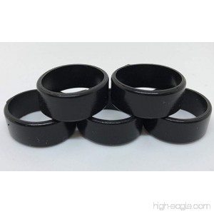 Vape Rings 5 pack Silicone Bands Solid Color for RDA RTA Tanks and Mods (Black) - B0759VW6LS