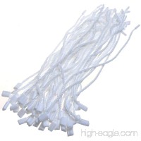 BCP 300-pieces 7" White Hang Tag Nylon Rope String Snap Lock Pin Loop Tie Fasteners - B01ALKROP2