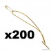BCP 4inches 200pcs Nylon Garment Hang Tag String Clothing Lanyard Tag Rope with Safety Pin (Golden Color) - B01DEJK4WW