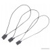 Lesirit 7 Black Hang Tag Fasteners String Snap Lock Pin Loop Fastener Hook Ties 100 Pack (A) - B01KTE49OE