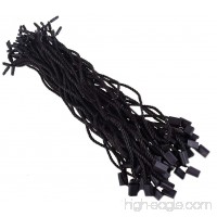 Lesirit 7" Black Hang Tag Fasteners String Snap Lock Pin Loop Fastener Hook Ties 100 Pack (A) - B01KTE49OE