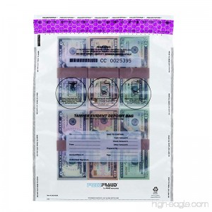 MMF Industries FREEZFraud Deposit Bags 12 x 16 Inches 100 Bags Per Pack Clear (236210420) - B0044CTZLU