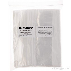 Plymor 10 x 13 2 Mil (Pack of 100) Zipper Reclosable Plastic Bags w/White Block - B003ZZSC2A