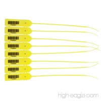Yellow Pull-Tight Barcode Security Seals 8''  100 Seals - B07DFLSSRZ