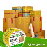 1 Bedroom Labeling Tape  Living Room  Bedroom  Bathroom and Kitchen Color Coded for Easy Organization! 4 Rolls of Tape  each roll 2" x 30 yards. Let's Make moving Easy! - B007PBKDJ0