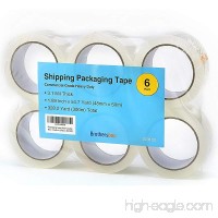 BBX Heavy Duty Shipping Packaging Tape  Sealing Adhesive Tape for Moving Shipping Office and Storage  3.1 mill x 1.88inches x 60 Yards per Roll Pack of 6  Clear Packaging Tape - B0784M839B