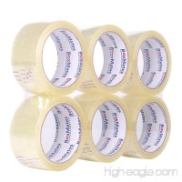 Boxmates Premium Packing Tape (Pack of 6)-2.0mil 2inch 55Yard Per Roll， Sealing Adhesive Tape For Packing Moving Shipping - B077SGKZSL