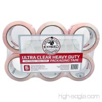 EXHEED Premium Packing Tape Refill 6 Rolls - Ultra Clear  Heavy Duty Packaging  Shipping  Sealing Cartons - B0159BSVPU