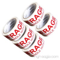 Fragile Handle with Care Packing tape 5 Pack- 1.88 inches x 72 Yards (48mm x 66m) for Shipping  Packaging Tape 5 Roll Pack - B079WZF8M5