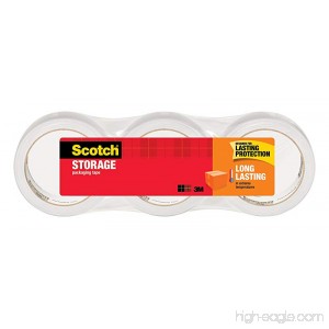 Scotch Long Lasting Storage Packaging Tape 1.88 Inches x 38.2 Yards 3 Pack (3650S-3) - B000M52Z60